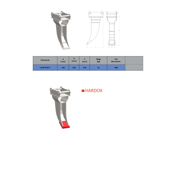 Metal-Technik Łyżka kopiąca wąska LA.KPW.MT1